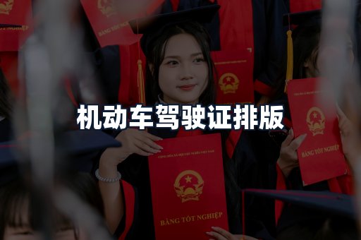 机动车驾驶证排版
